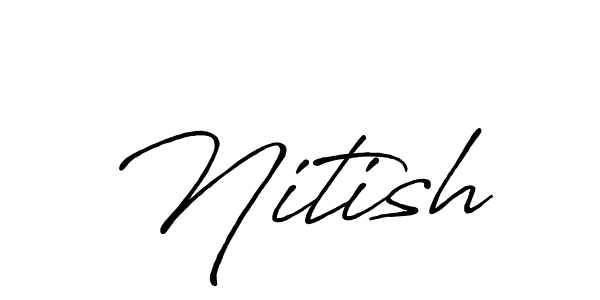 Create a beautiful signature design for name Nitish. With this signature (Antro_Vectra_Bolder) fonts, you can make a handwritten signature for free. Nitish signature style 7 images and pictures png