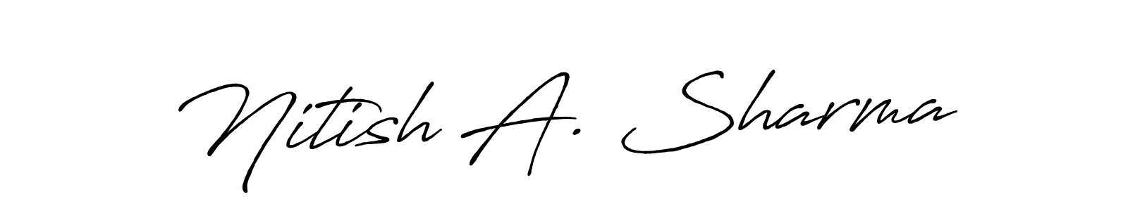 Also You can easily find your signature by using the search form. We will create Nitish A. Sharma name handwritten signature images for you free of cost using Antro_Vectra_Bolder sign style. Nitish A. Sharma signature style 7 images and pictures png