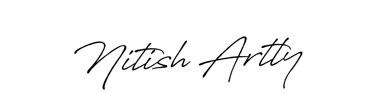 Here are the top 10 professional signature styles for the name Nitish Artly. These are the best autograph styles you can use for your name. Nitish Artly signature style 7 images and pictures png