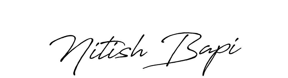 Also You can easily find your signature by using the search form. We will create Nitish Bapi name handwritten signature images for you free of cost using Antro_Vectra_Bolder sign style. Nitish Bapi signature style 7 images and pictures png