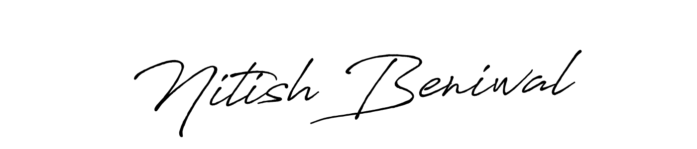 Create a beautiful signature design for name Nitish Beniwal. With this signature (Antro_Vectra_Bolder) fonts, you can make a handwritten signature for free. Nitish Beniwal signature style 7 images and pictures png