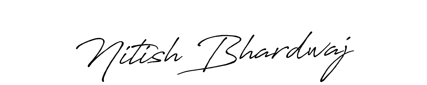 Design your own signature with our free online signature maker. With this signature software, you can create a handwritten (Antro_Vectra_Bolder) signature for name Nitish Bhardwaj. Nitish Bhardwaj signature style 7 images and pictures png