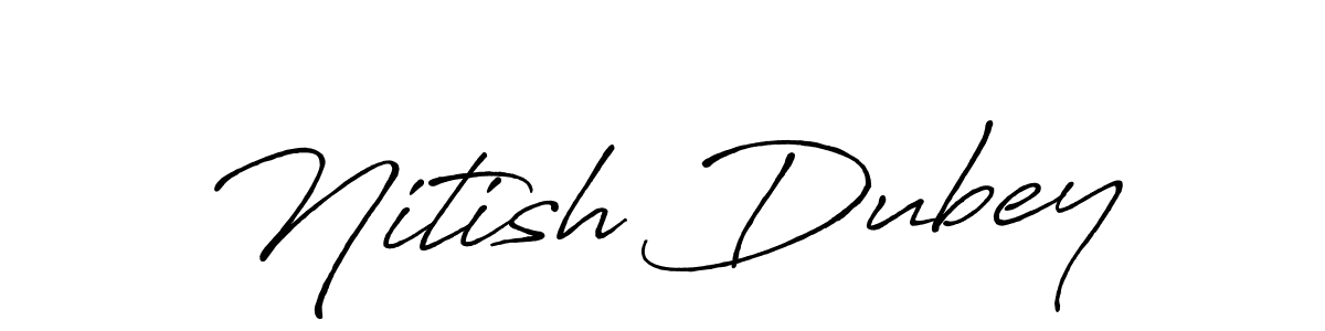 Make a beautiful signature design for name Nitish Dubey. With this signature (Antro_Vectra_Bolder) style, you can create a handwritten signature for free. Nitish Dubey signature style 7 images and pictures png