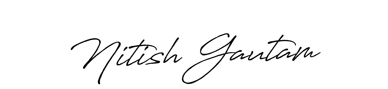 How to Draw Nitish Gautam signature style? Antro_Vectra_Bolder is a latest design signature styles for name Nitish Gautam. Nitish Gautam signature style 7 images and pictures png