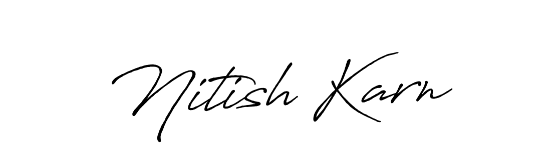 if you are searching for the best signature style for your name Nitish Karn. so please give up your signature search. here we have designed multiple signature styles  using Antro_Vectra_Bolder. Nitish Karn signature style 7 images and pictures png