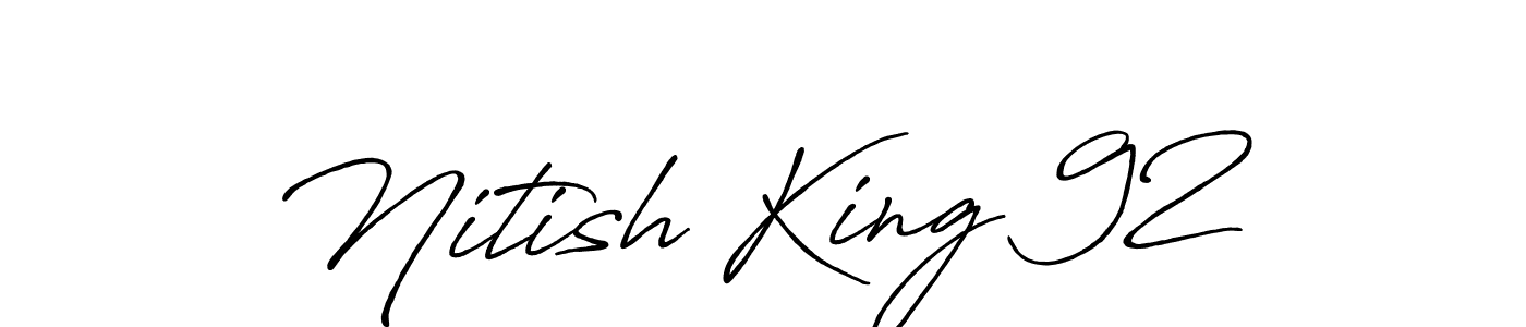 See photos of Nitish King 92 official signature by Spectra . Check more albums & portfolios. Read reviews & check more about Antro_Vectra_Bolder font. Nitish King 92 signature style 7 images and pictures png