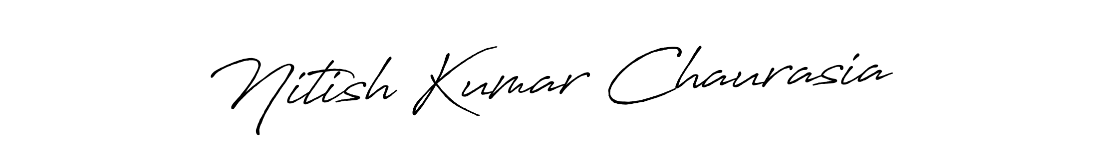 Create a beautiful signature design for name Nitish Kumar Chaurasia. With this signature (Antro_Vectra_Bolder) fonts, you can make a handwritten signature for free. Nitish Kumar Chaurasia signature style 7 images and pictures png