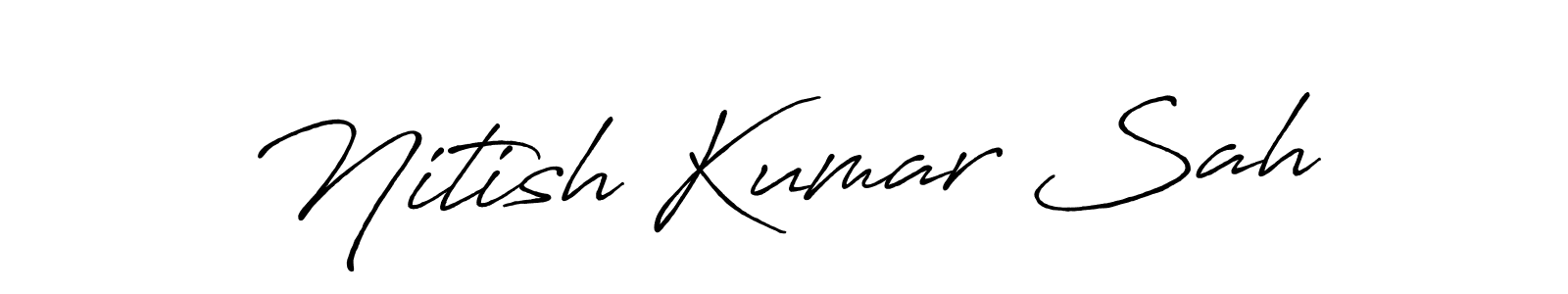 Make a beautiful signature design for name Nitish Kumar Sah. Use this online signature maker to create a handwritten signature for free. Nitish Kumar Sah signature style 7 images and pictures png