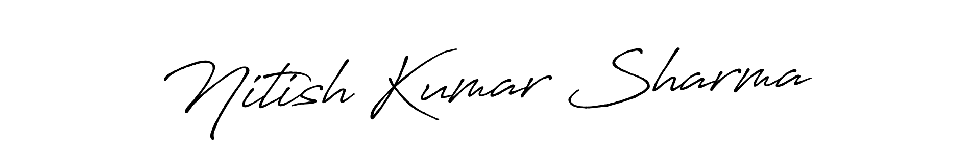 Antro_Vectra_Bolder is a professional signature style that is perfect for those who want to add a touch of class to their signature. It is also a great choice for those who want to make their signature more unique. Get Nitish Kumar Sharma name to fancy signature for free. Nitish Kumar Sharma signature style 7 images and pictures png
