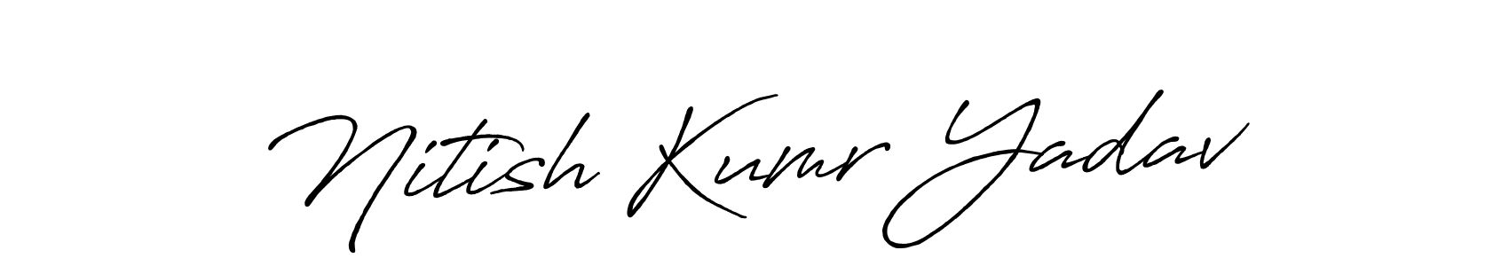Also You can easily find your signature by using the search form. We will create Nitish Kumr Yadav name handwritten signature images for you free of cost using Antro_Vectra_Bolder sign style. Nitish Kumr Yadav signature style 7 images and pictures png
