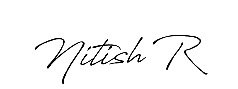 Also You can easily find your signature by using the search form. We will create Nitish R name handwritten signature images for you free of cost using Antro_Vectra_Bolder sign style. Nitish R signature style 7 images and pictures png