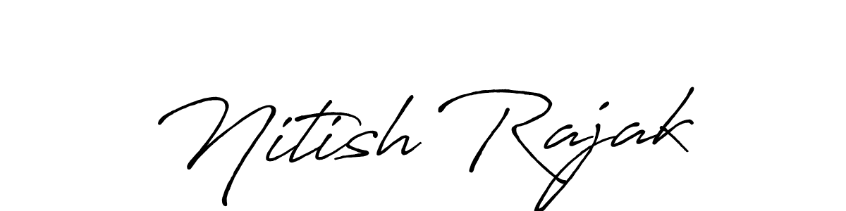 Nitish Rajak stylish signature style. Best Handwritten Sign (Antro_Vectra_Bolder) for my name. Handwritten Signature Collection Ideas for my name Nitish Rajak. Nitish Rajak signature style 7 images and pictures png
