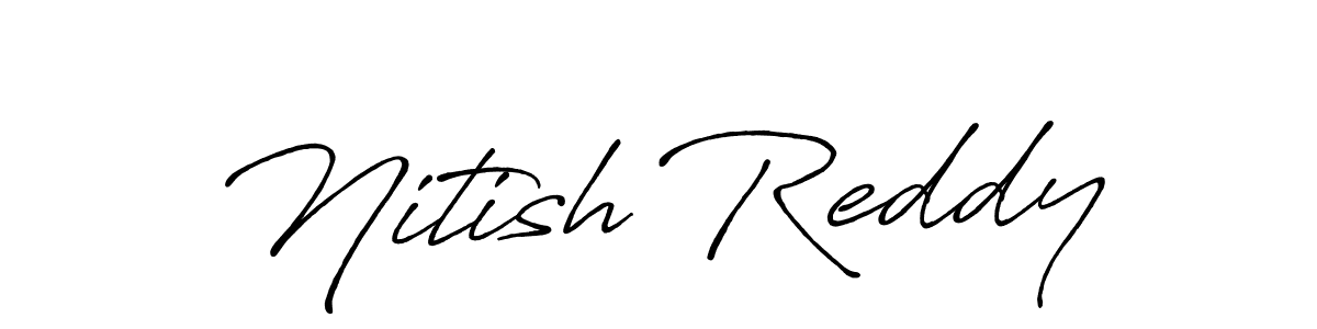 How to make Nitish Reddy signature? Antro_Vectra_Bolder is a professional autograph style. Create handwritten signature for Nitish Reddy name. Nitish Reddy signature style 7 images and pictures png
