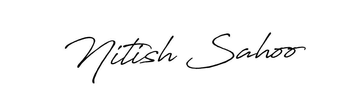 Design your own signature with our free online signature maker. With this signature software, you can create a handwritten (Antro_Vectra_Bolder) signature for name Nitish Sahoo. Nitish Sahoo signature style 7 images and pictures png