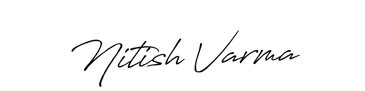 Make a beautiful signature design for name Nitish Varma. With this signature (Antro_Vectra_Bolder) style, you can create a handwritten signature for free. Nitish Varma signature style 7 images and pictures png
