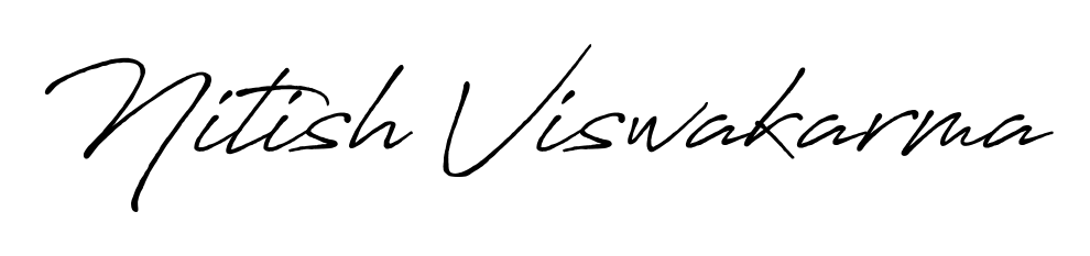 You should practise on your own different ways (Antro_Vectra_Bolder) to write your name (Nitish Viswakarma) in signature. Don't let someone else do it for you. Nitish Viswakarma signature style 7 images and pictures png