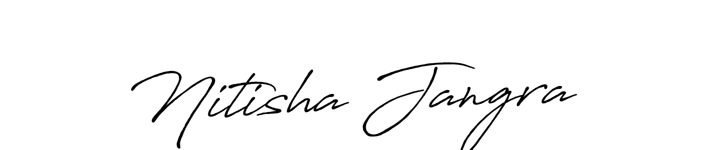 Make a short Nitisha Jangra signature style. Manage your documents anywhere anytime using Antro_Vectra_Bolder. Create and add eSignatures, submit forms, share and send files easily. Nitisha Jangra signature style 7 images and pictures png