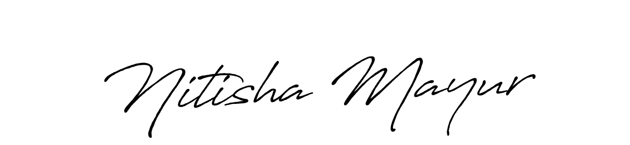 Nitisha Mayur stylish signature style. Best Handwritten Sign (Antro_Vectra_Bolder) for my name. Handwritten Signature Collection Ideas for my name Nitisha Mayur. Nitisha Mayur signature style 7 images and pictures png