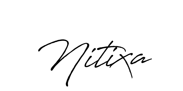Use a signature maker to create a handwritten signature online. With this signature software, you can design (Antro_Vectra_Bolder) your own signature for name Nitixa. Nitixa signature style 7 images and pictures png