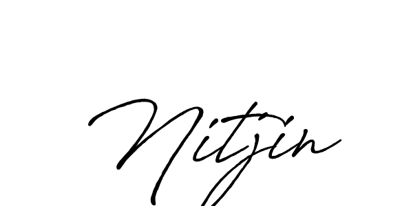 Design your own signature with our free online signature maker. With this signature software, you can create a handwritten (Antro_Vectra_Bolder) signature for name Nitjin. Nitjin signature style 7 images and pictures png