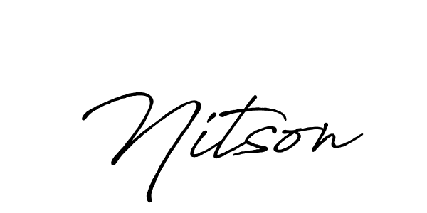 Create a beautiful signature design for name Nitson. With this signature (Antro_Vectra_Bolder) fonts, you can make a handwritten signature for free. Nitson signature style 7 images and pictures png