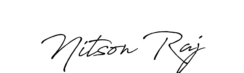 Make a beautiful signature design for name Nitson Raj. Use this online signature maker to create a handwritten signature for free. Nitson Raj signature style 7 images and pictures png