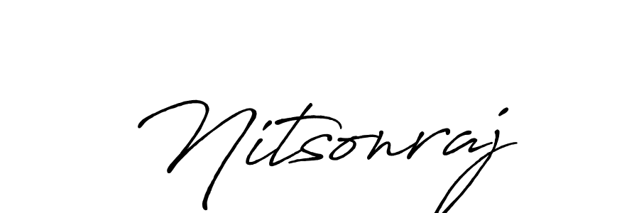 How to make Nitsonraj signature? Antro_Vectra_Bolder is a professional autograph style. Create handwritten signature for Nitsonraj name. Nitsonraj signature style 7 images and pictures png