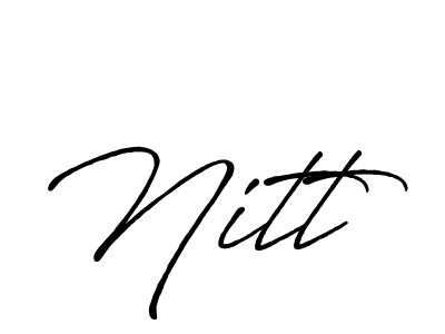 Also You can easily find your signature by using the search form. We will create Nitt name handwritten signature images for you free of cost using Antro_Vectra_Bolder sign style. Nitt signature style 7 images and pictures png