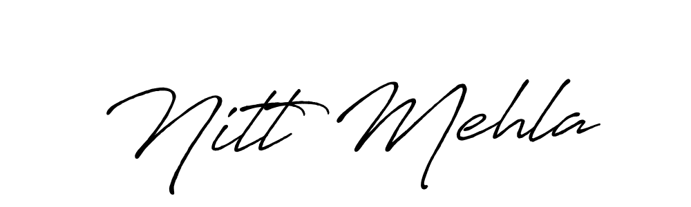 The best way (Antro_Vectra_Bolder) to make a short signature is to pick only two or three words in your name. The name Nitt Mehla include a total of six letters. For converting this name. Nitt Mehla signature style 7 images and pictures png