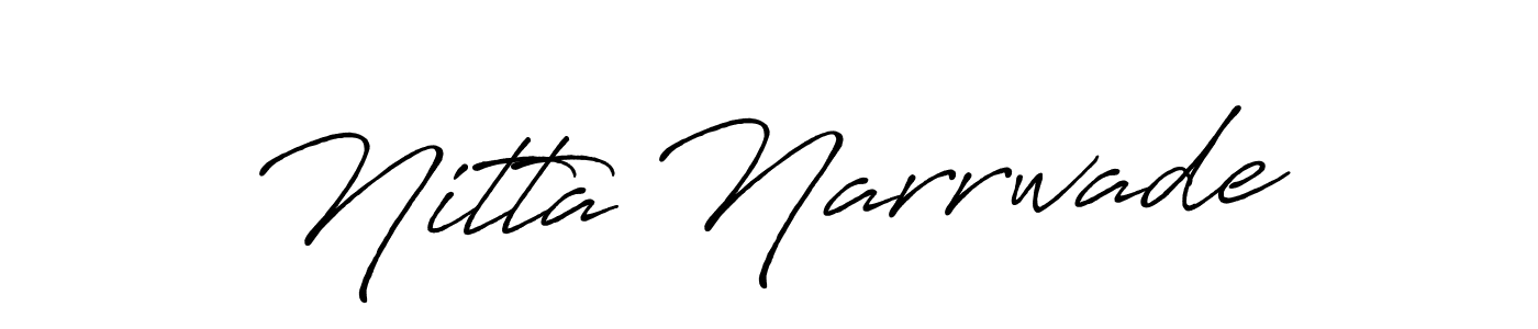 Also You can easily find your signature by using the search form. We will create Nitta Narrwade name handwritten signature images for you free of cost using Antro_Vectra_Bolder sign style. Nitta Narrwade signature style 7 images and pictures png