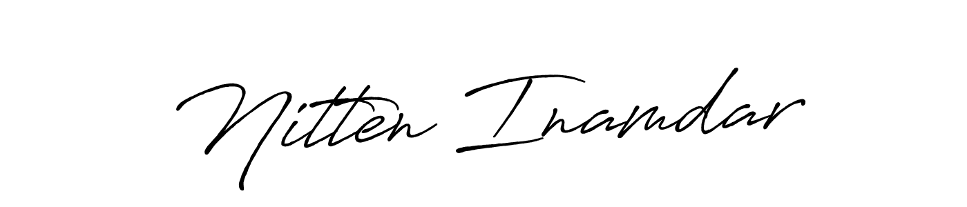Antro_Vectra_Bolder is a professional signature style that is perfect for those who want to add a touch of class to their signature. It is also a great choice for those who want to make their signature more unique. Get Nitten Inamdar name to fancy signature for free. Nitten Inamdar signature style 7 images and pictures png