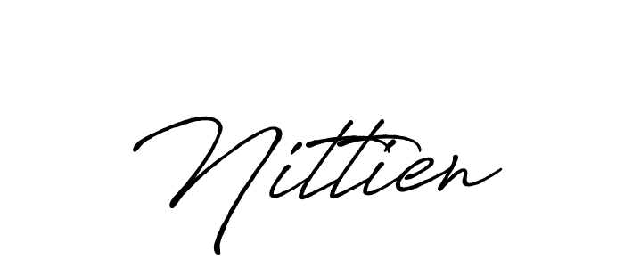 Create a beautiful signature design for name Nittien. With this signature (Antro_Vectra_Bolder) fonts, you can make a handwritten signature for free. Nittien signature style 7 images and pictures png