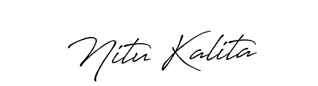 Design your own signature with our free online signature maker. With this signature software, you can create a handwritten (Antro_Vectra_Bolder) signature for name Nitu Kalita. Nitu Kalita signature style 7 images and pictures png