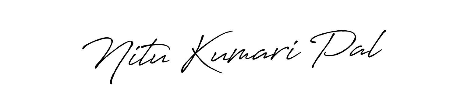How to make Nitu Kumari Pal name signature. Use Antro_Vectra_Bolder style for creating short signs online. This is the latest handwritten sign. Nitu Kumari Pal signature style 7 images and pictures png