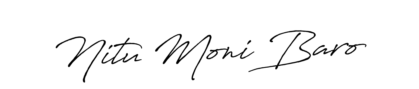 Use a signature maker to create a handwritten signature online. With this signature software, you can design (Antro_Vectra_Bolder) your own signature for name Nitu Moni Baro. Nitu Moni Baro signature style 7 images and pictures png