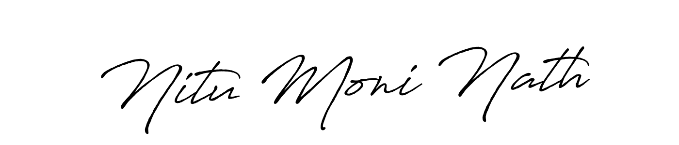 How to make Nitu Moni Nath signature? Antro_Vectra_Bolder is a professional autograph style. Create handwritten signature for Nitu Moni Nath name. Nitu Moni Nath signature style 7 images and pictures png
