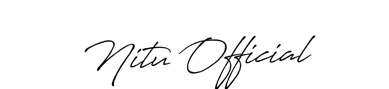 Also You can easily find your signature by using the search form. We will create Nitu Official name handwritten signature images for you free of cost using Antro_Vectra_Bolder sign style. Nitu Official signature style 7 images and pictures png
