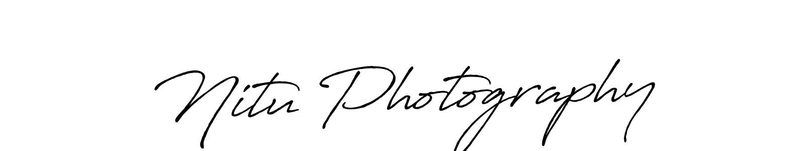 How to make Nitu Photography signature? Antro_Vectra_Bolder is a professional autograph style. Create handwritten signature for Nitu Photography name. Nitu Photography signature style 7 images and pictures png