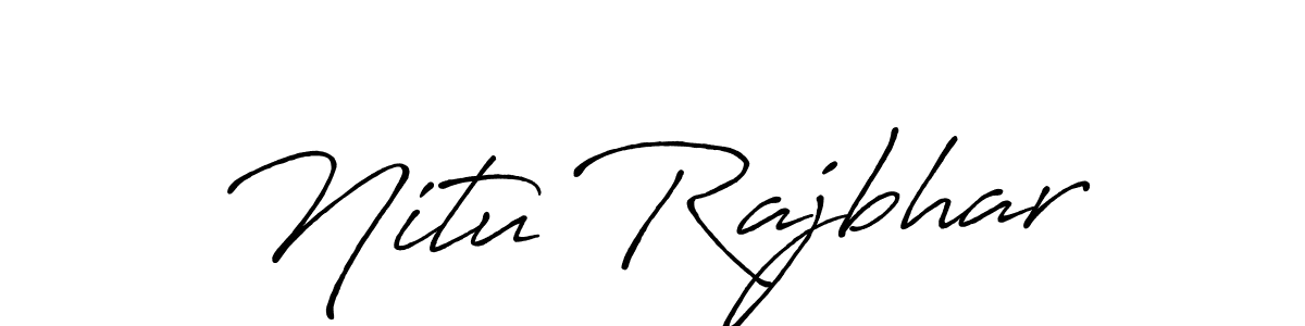 Antro_Vectra_Bolder is a professional signature style that is perfect for those who want to add a touch of class to their signature. It is also a great choice for those who want to make their signature more unique. Get Nitu Rajbhar name to fancy signature for free. Nitu Rajbhar signature style 7 images and pictures png