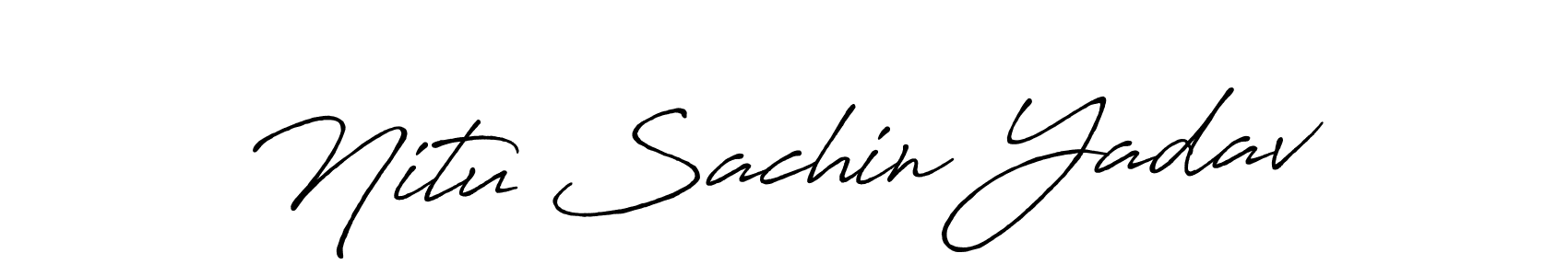 This is the best signature style for the Nitu Sachin Yadav name. Also you like these signature font (Antro_Vectra_Bolder). Mix name signature. Nitu Sachin Yadav signature style 7 images and pictures png