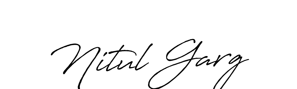 Design your own signature with our free online signature maker. With this signature software, you can create a handwritten (Antro_Vectra_Bolder) signature for name Nitul Garg. Nitul Garg signature style 7 images and pictures png