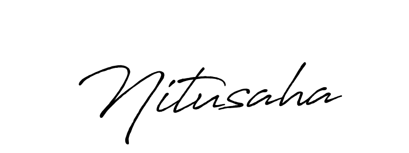 Make a short Nitusaha signature style. Manage your documents anywhere anytime using Antro_Vectra_Bolder. Create and add eSignatures, submit forms, share and send files easily. Nitusaha signature style 7 images and pictures png