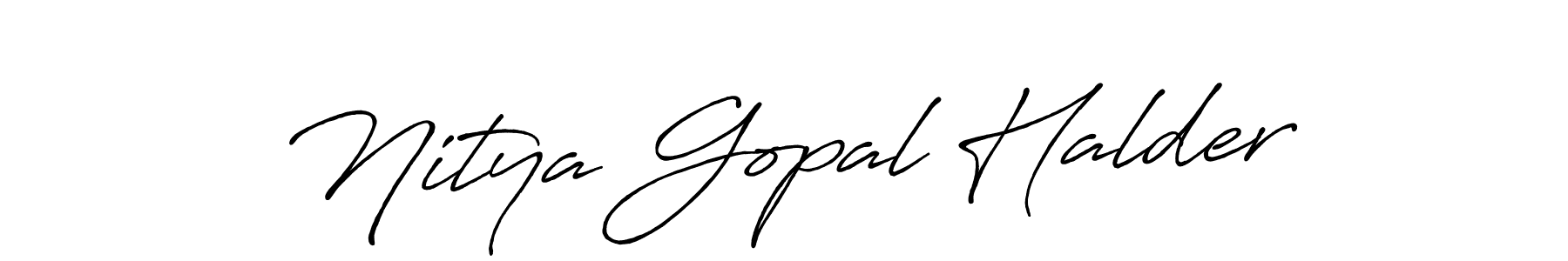 Make a beautiful signature design for name Nitya Gopal Halder. With this signature (Antro_Vectra_Bolder) style, you can create a handwritten signature for free. Nitya Gopal Halder signature style 7 images and pictures png