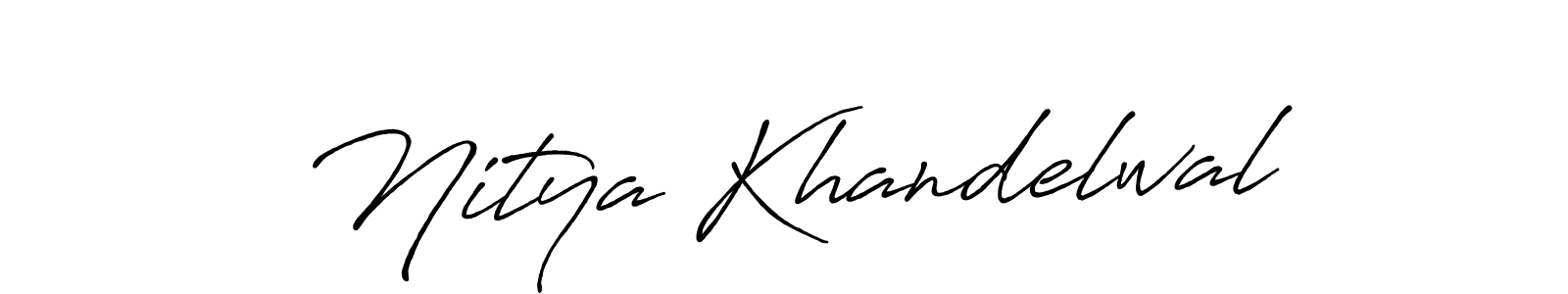 How to make Nitya Khandelwal signature? Antro_Vectra_Bolder is a professional autograph style. Create handwritten signature for Nitya Khandelwal name. Nitya Khandelwal signature style 7 images and pictures png