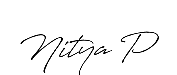 Best and Professional Signature Style for Nitya P. Antro_Vectra_Bolder Best Signature Style Collection. Nitya P signature style 7 images and pictures png