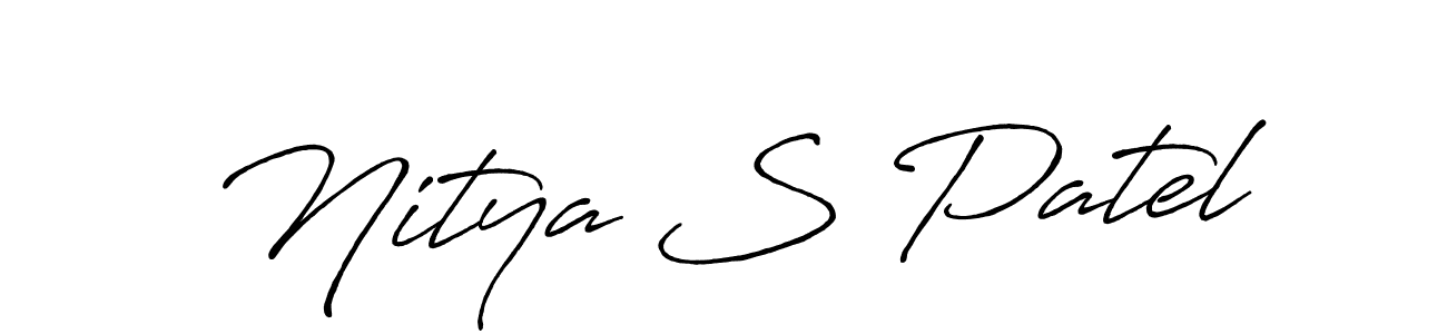 Similarly Antro_Vectra_Bolder is the best handwritten signature design. Signature creator online .You can use it as an online autograph creator for name Nitya S Patel. Nitya S Patel signature style 7 images and pictures png