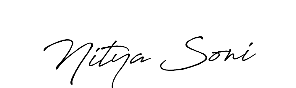 How to make Nitya Soni signature? Antro_Vectra_Bolder is a professional autograph style. Create handwritten signature for Nitya Soni name. Nitya Soni signature style 7 images and pictures png