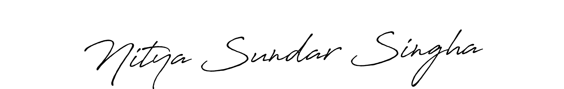 Create a beautiful signature design for name Nitya Sundar Singha. With this signature (Antro_Vectra_Bolder) fonts, you can make a handwritten signature for free. Nitya Sundar Singha signature style 7 images and pictures png