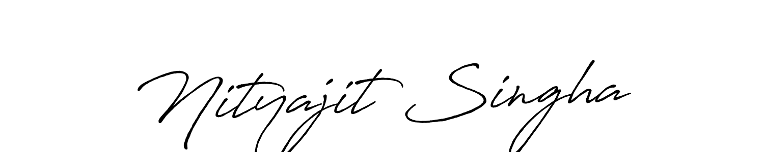 Nityajit Singha stylish signature style. Best Handwritten Sign (Antro_Vectra_Bolder) for my name. Handwritten Signature Collection Ideas for my name Nityajit Singha. Nityajit Singha signature style 7 images and pictures png