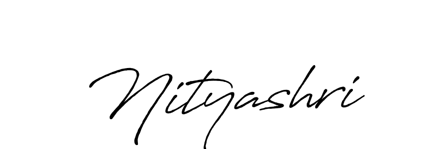 How to make Nityashri name signature. Use Antro_Vectra_Bolder style for creating short signs online. This is the latest handwritten sign. Nityashri signature style 7 images and pictures png